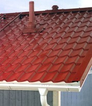 Металлочерепица, металочерепиця, сайдинг, профнастил, водосток и пр.