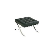 Barcelona оттоманка , черная кожаная