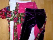 Лосины из велюра с платочными вставками в стиле Лурдес, Матрешка