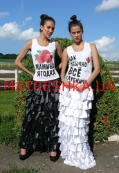 Ярусная юбка из атласа в стиле Лурдес, Матрешка