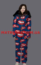 Комбинезон зимний в стиле Moncler с принтом 3Д