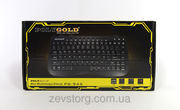 Клавиатура мультимедийная PolyGold PG-945, USB, черная, мини